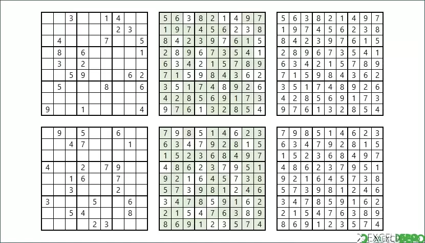 Formüller ile Sudoku Çözme