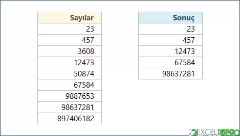 Birbirini İzleyen Sayılar Arasındaki Farkı Bulma