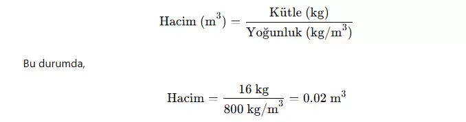 Hacmi Hesaplama Formülü