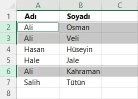 Belirli Koşula Uyan Satırları Seçme