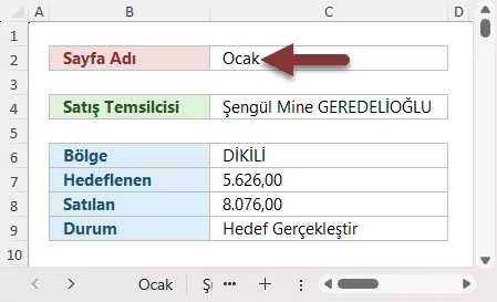 Ocak Ayı İçin Veri Listeleme