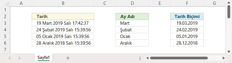 Metin Biçimindeki Veriyi Tarihe Dönüştürme