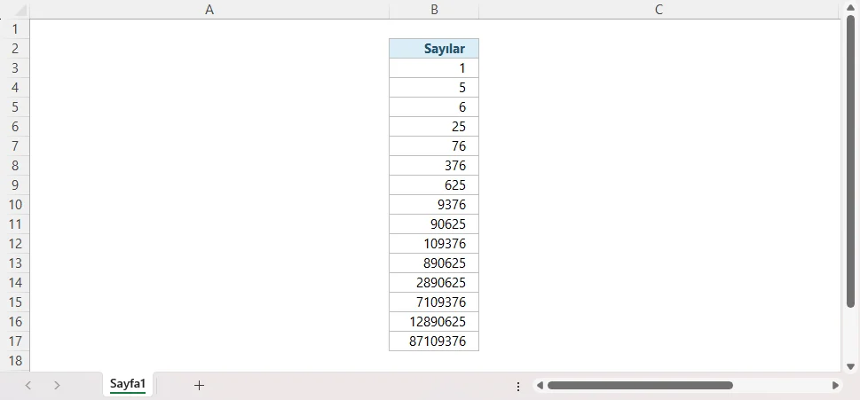 Trimorphic Numaraları Listeleme