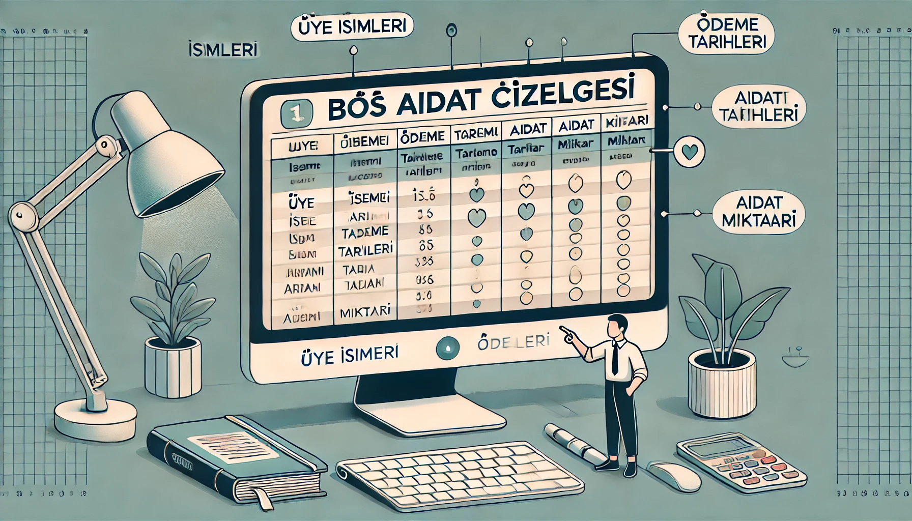 Dosya 'Boş Aidat Çizelgesi'