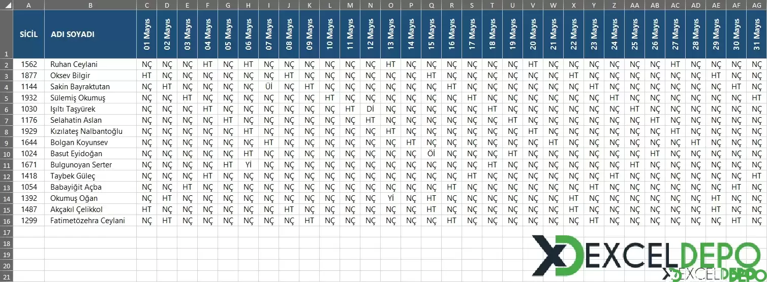 Çalışma Türü ve Tarih Bazlı Puantaj Listeleme-1.webp