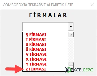 ComboBox Verileri Benzersiz Olarak Alma-3.webp