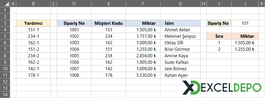 DÜŞEYARA ile Birden Fazla Değer Bulma-3.webp