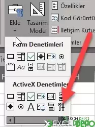 Excel Tarih Seçici Ekleme