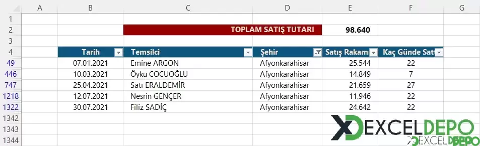 Filtrelenmiş Bir Listedeki Görünür Satırları Toplama-2.webp