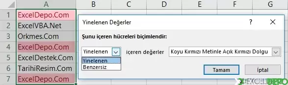 Tekrar Eden Değerleri Vurgulama