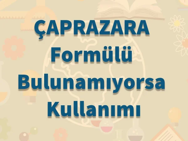 ÇAPRAZARA Formülü Bulunamıyorsa Kullanma