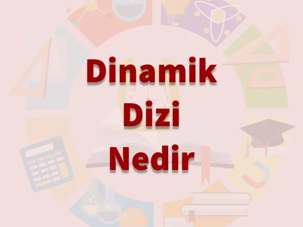 Dinamik Dizi Kavramını Öğrenme