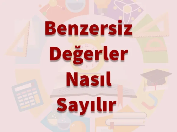 BENZERSİZ Değerleri Saymayı Öğrenme