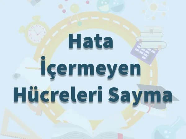 Hata İçermeyen Hücreleri Sayma