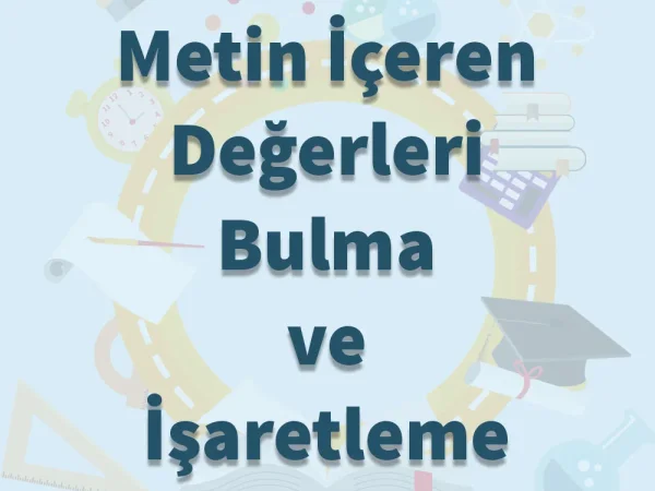 Metin İçeren Değerleri Bulma ve İşaretleme