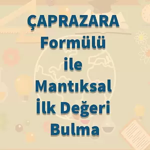 ÇAPRAZARA Formülü ile Mantıksal İlk Değeri Bulma