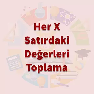 Her X Satırdaki Değerleri Toplama