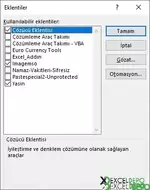 Excel Eklentileri