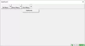 UserForm Üzerinde Menü Oluşturma