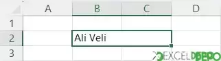 Hücreler sola hizalı birleştirildi