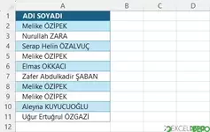 Power Query Kullanarak Yinelenenleri Kaldırma