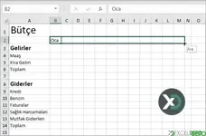 Excel ile Bütçe Dosyası Oluşturma