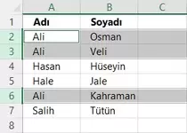 Belirli Koşula Uyan Satırları Seçme