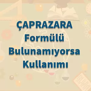 ÇAPRAZARA Formülü Bulunamıyorsa Kullanma