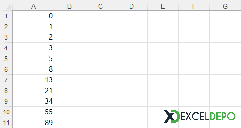 Makro ile Fibonacci Dizisi Oluşturma