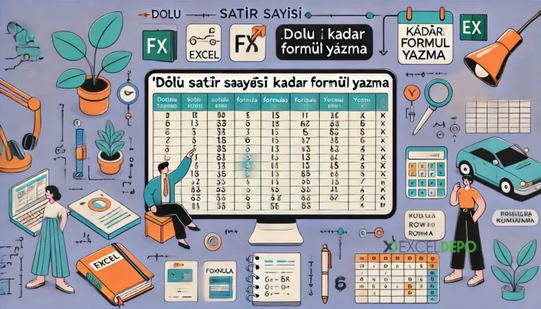 Dolu Satır Sayısı Kadar Formül Yazma