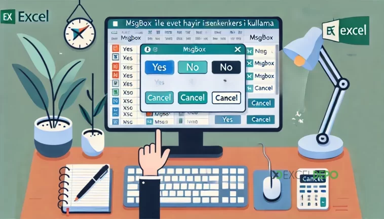 MsgBox ile Evet Hayır İptal Seçenekleri Kullanma